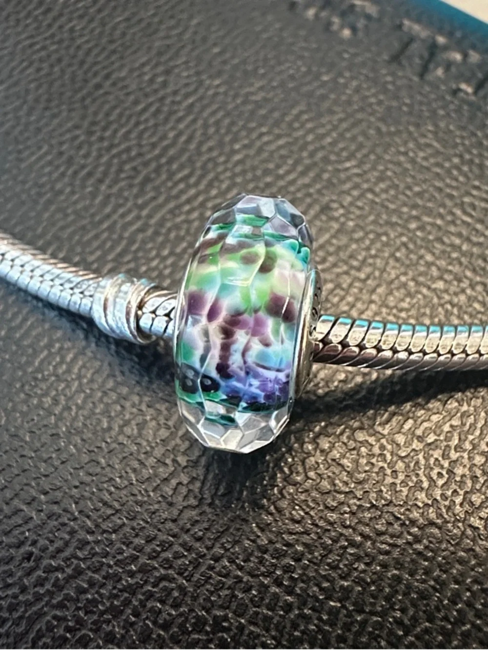 Pandora Tropical Sea Glass Faceted Murano Charm (Model 791610)